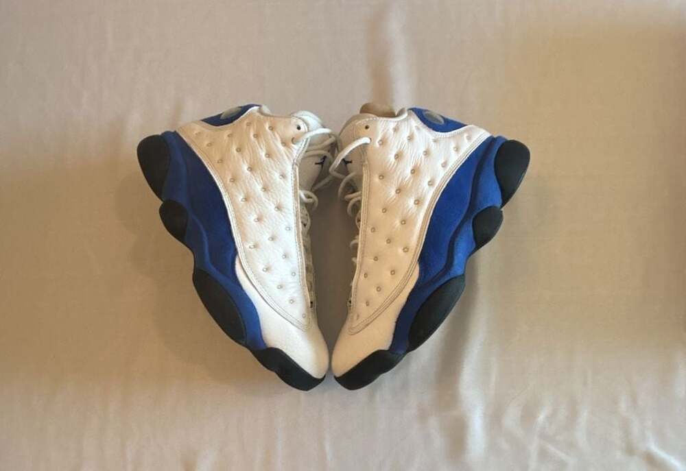 Air Jordan 13 Retro White Hyper Royal Black Size 9 (414571-117)